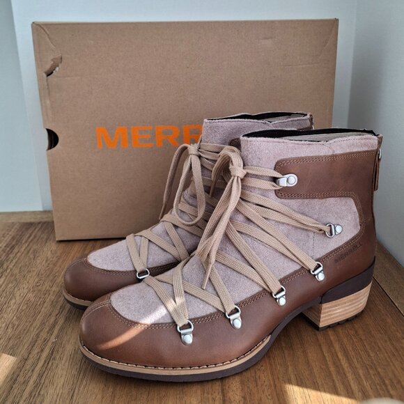 Merrell Shoes - Merrell | Shiloh II Warm Leather Boots (Camel) | Women's US 10.5